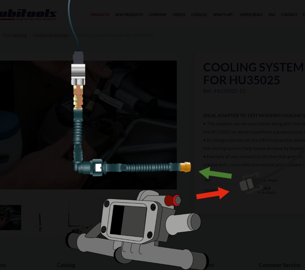 COOLING SYSTEM ADAPTER FOR HU35025 DiagnoseDan